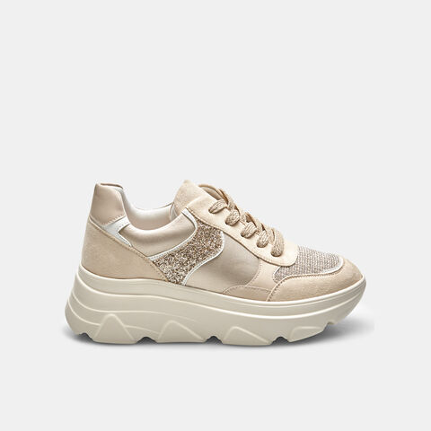 Zapatillas de plataforma para mujeres con suela de 3,5 cm BATA, Beige Zapatillas de plataforma para mujeres con suela de 3,5 cm BATA, Beige